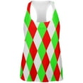 thumbnail image 1 of Christmas Jester Harlequin Costume All Over Womens Work Out Tank Top Multi X-LG, 1 of 2