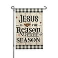 thumbnail image 1 of JOOCAR 12” x 18” Spun Linen Christmas Jesus Nativity Outdoor Flag and Banner, Double Sided Design, 1 of 7