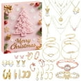 thumbnail image 1 of Christmas Jewelry Advent Calendar Set for Women Girls 24Pcs Fashion Necklaces Bracelets Earrings Rings Gift Box Holiday Accessories Surprise Countdown Gifts, 1 of 3