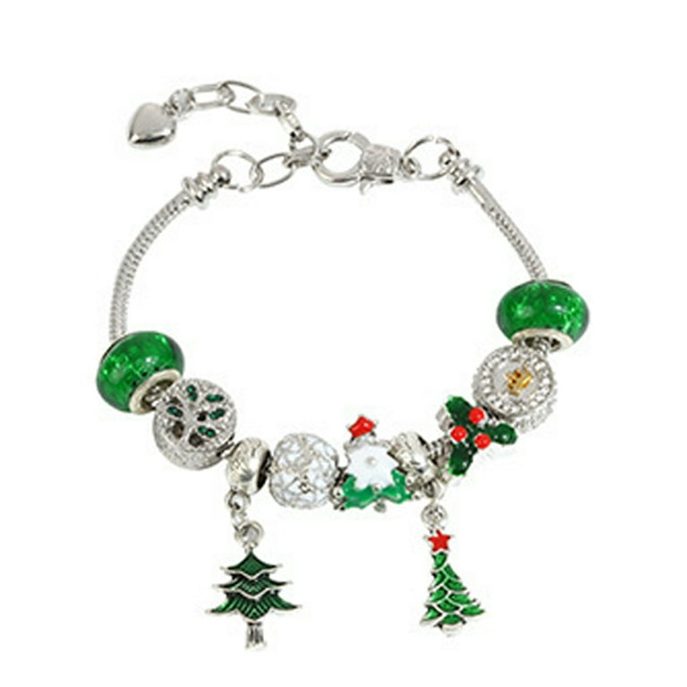 Christmas Tree Charms 20mm, Wire Bangle Beads, Christmas Jewelry, Bubb –  Swoon & Shimmer