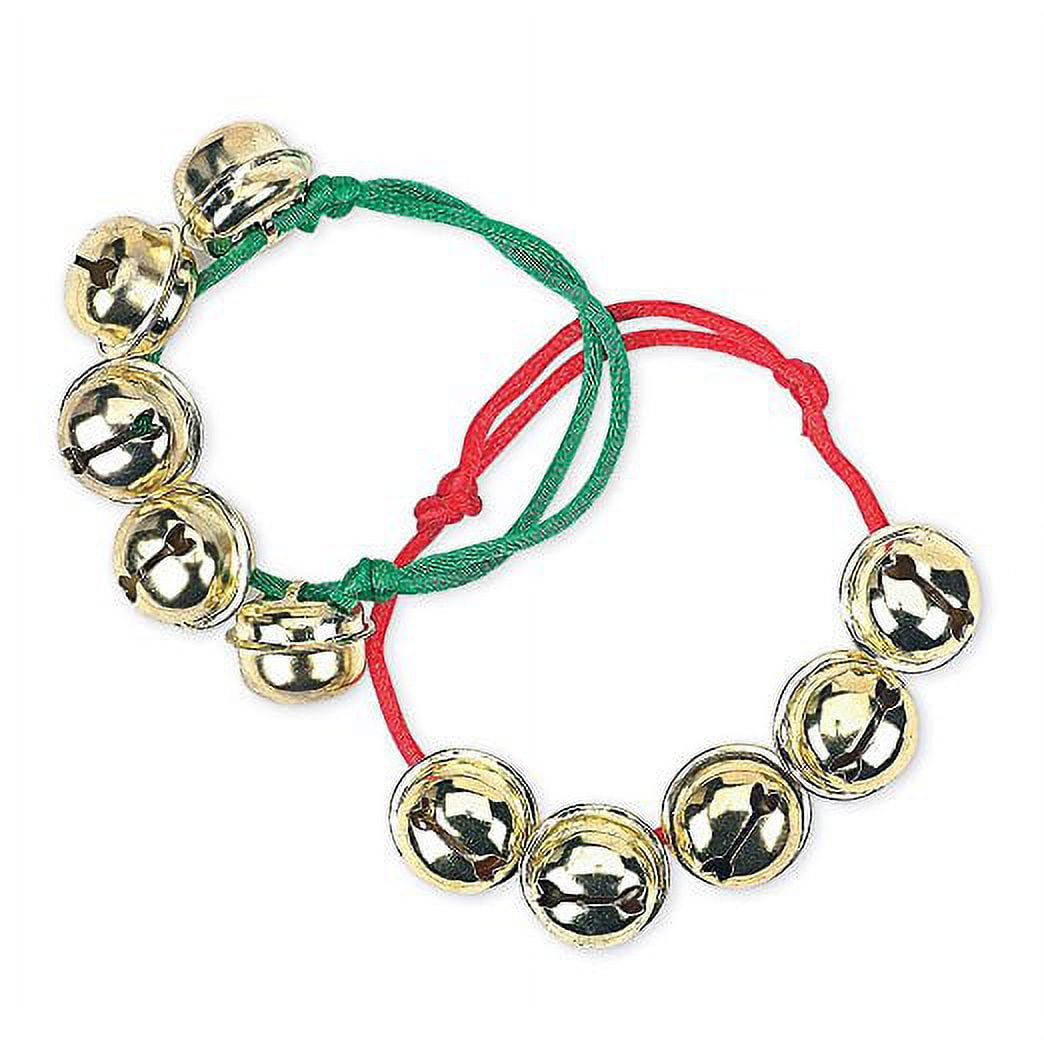 Christmas Jingle Bell Bracelet Set of 2 - Christmas Bracelets with Bells  For Boys and Girls