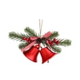 thumbnail image 1 of Christmas Jingle Bells Door Hanger Vintage Rustic with Red Bow and Berry, Double Bell Wall Hanging Decoration for Front Door Window Xmas Tree Wreath Home Decor, 1 of 5