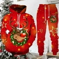 thumbnail image 1 of Christmas Jogging Suits For Men 2 Piece Set Casual Funny Xmas Graphic Relaxed Fit Hoodie Sweatshirt And Joggers Sweatpants Sets Fall Winter Lounge Pullover Suit Set With Pocket, 1 of 3