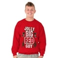 thumbnail image 1 of Christmas Jolly Big Red Guy Elves Men's Crewneck Sweatshirt Brisco Brands S, 1 of 6