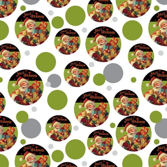 Christmas Jolly Holidays Santa Graphic Premium Gift Wrap Wrapping Paper Roll