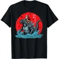 thumbnail image 1 of Christmas Jolly One Riding Japanese Monster Festive Art Unisex T-Shirt, up to size 5XL, 1 of 2