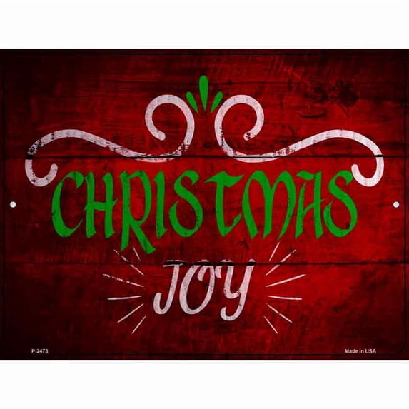 Christmas Joy Novelty Metal Parking Sign 9" x 12" Sign (P)
