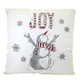 thumbnail image 1 of Christmas Joy Pillow Cotton Snowman Snowflakes 106903, 1 of 3