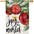 thumbnail image 1 of Christmas Joy to the World 28x40 Double Sided for Outside Winter Outdoor Decorative Xmas Holiday Large Porch Flag 68-28, 1 of 6