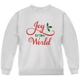 thumbnail image 1 of Christmas Joy to the World Script Youth Sweatshirt White YSM, 1 of 1
