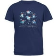 thumbnail image 1 of Christmas Joyeux Narwhal Noel Mens T Shirt Metro Blue LG, 1 of 1