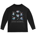 thumbnail image 1 of Christmas Joyeux Narwhal Noel Toddler Long Sleeve T Shirt Black 4T, 1 of 1