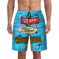 thumbnail image 1 of Christmas July Santa In Beach Pattern Men'S Beach Pants Quick Dry Short Swim Trunks With With Pockets And Mesh Lining Swimwear Beach Bathing Shorts Medium, 1 of 1