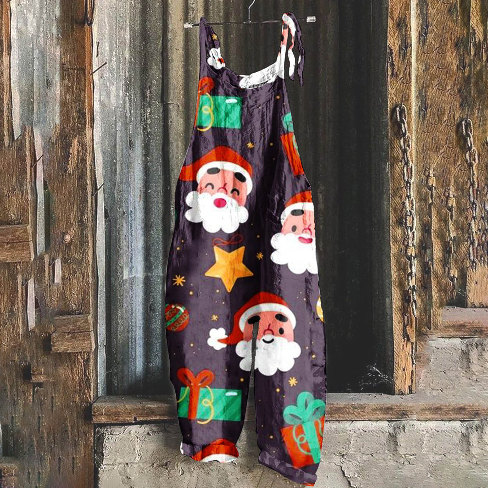 Christmas Jumpsuits for Women Elegant,Womens Fashion Xmas Print