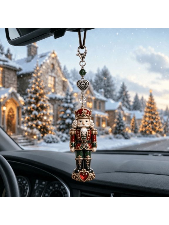 Christmas Keepsake Keychain Card&Pocket Hug, Christmas‑Theme Styles Keepsake Set, Stocking Fillers Secret Santa Holiday Gift (Nutcracker)
