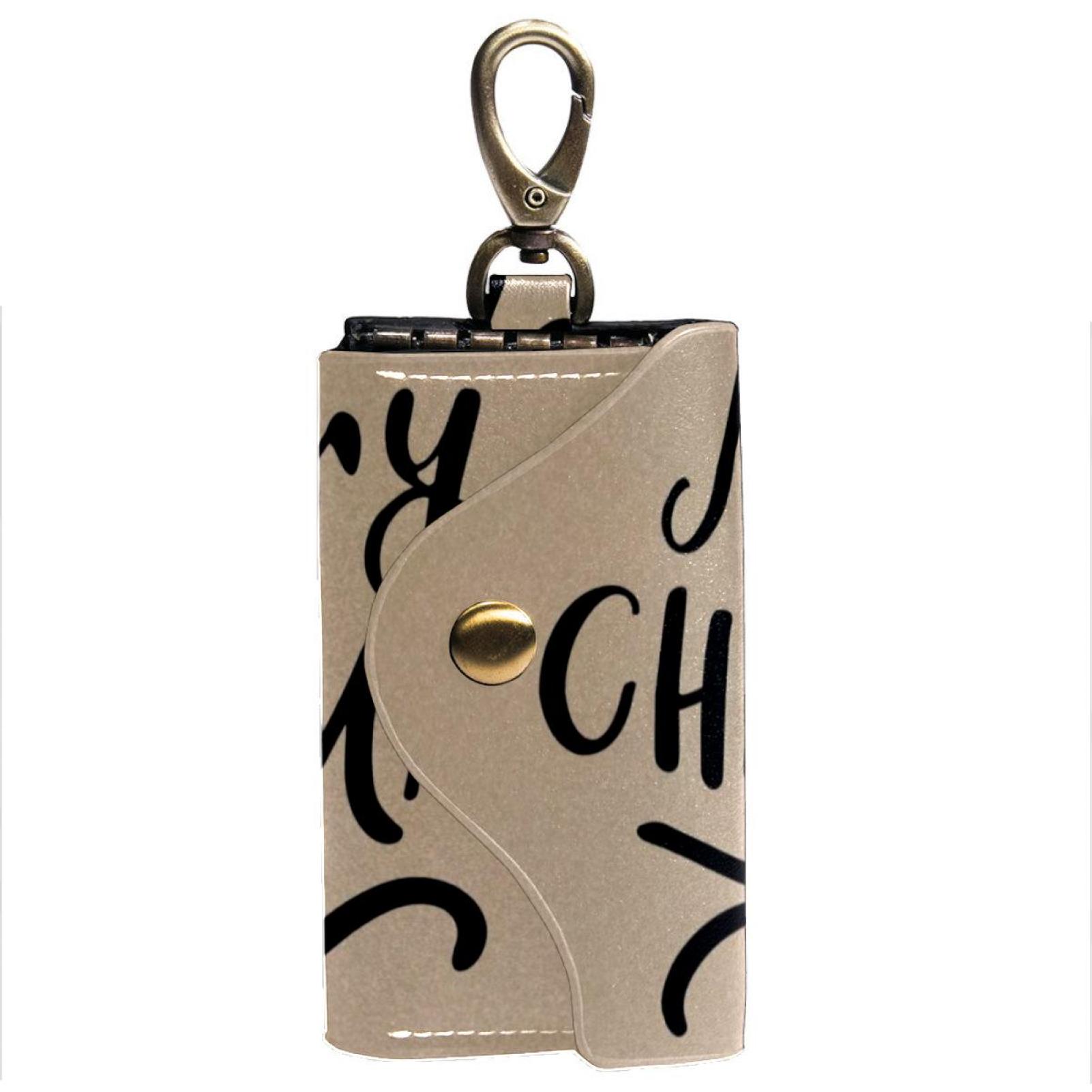 Christmas Key Wallet Holder Case Key Pouch ID Card Wallet with 6 Hooks