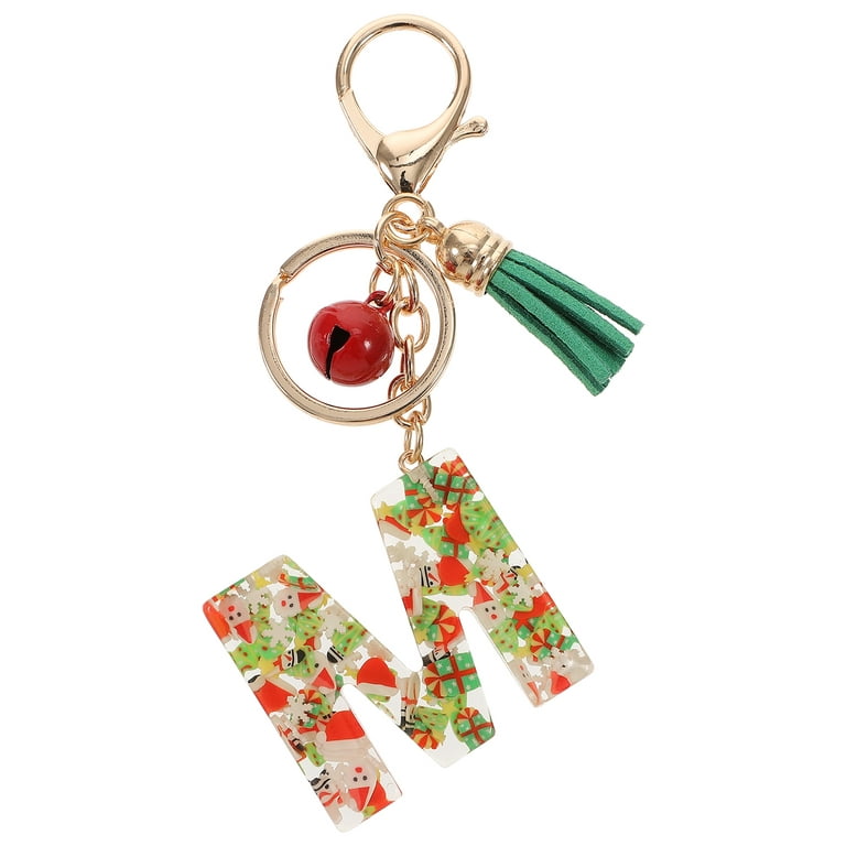 Multi Color Resin Letter Keychain, S - Magnolia Boutique