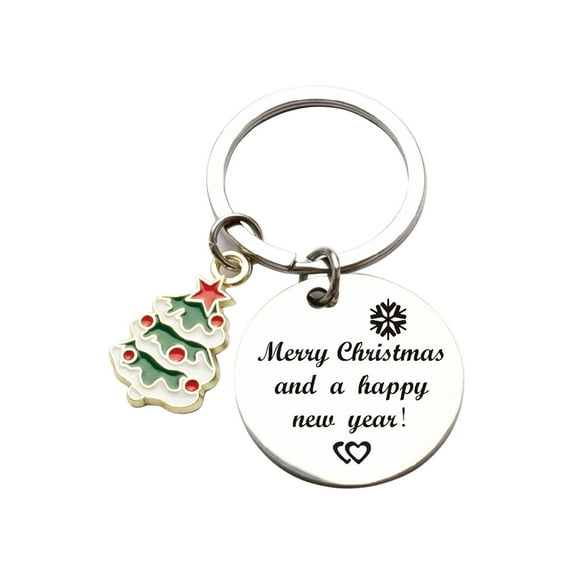 Christmas Keychain Pendant With Wishing Words for Car and Bag Accessories, Holiday Key Ring, Perfect for Christmas Gifts, Stocking Stuffers, Ideal for Holiday-Themed Key Holders