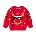 thumbnail image 1 of Christmas Kids' Round Collar Knitted Top Sweater Unisex Best Christams Gift For Boys Girls, 1 of 7