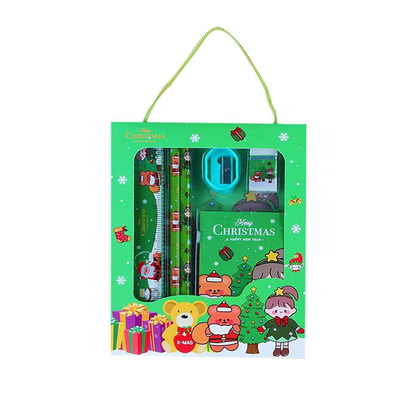 Christmas Kids Stationery Gift Set Notebook Pencils And Christmas Themed Items