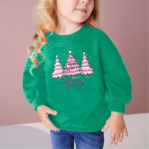 Christmas Kids Sweatshirt Girls Christmas Sweatshirt Boys Christmas Sweatshirts Winter Christmas Letter Print Long-Sleeved Sweatshirt for Girls and Boys