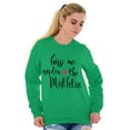 thumbnail image 1 of Christmas Kiss Me Under The Mistletoe Women Crewneck Sweatshirt Brisco Brands L, 1 of 6