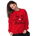 thumbnail image 1 of Christmas Kiss Me Under The Mistletoe Women Plus Size Crewneck Sweatshirt Brisco Brands 2X, 1 of 5