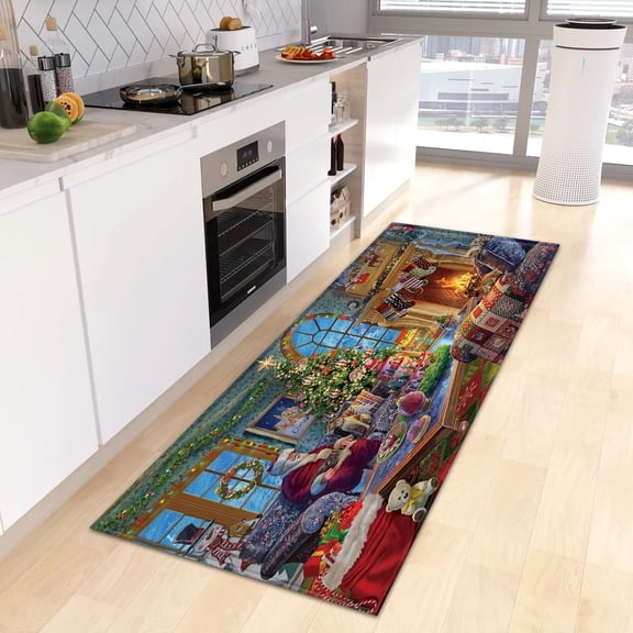 Christmas Kitch Foot Mat House Entrance Doormat Home Living Room Bedroom r Floor Carpet Bathroom Hal