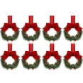 thumbnail image 1 of Christmas Kitchen Cabinet Mini Wreaths with Ribbon, Small Xmas Window and Door Decor, Holiday Garland for Cabinets, Seasonal Home Decoration, Festive Kitchen Accent, 1 of 1