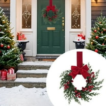 Elegant Christmas Wreath with Red Berries and Pine Cones, Indoor/Outdoor Holiday Decor, Front Door, Window & Venue Hanging Arrangement