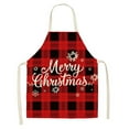 Christmas Kitchen Cooking Aprons Black And Red Plaid Aprons Adjustable