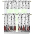thumbnail image 1 of Christmas Kitchen Curtains 3 Piece Set Short Tier Christmas Tree Valances Over Sink for Windows Winter Holiday Cafe Curtain Window Treatment Home Decor 24 Inch, 1 of 1