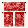 thumbnail image 1 of Christmas Kitchen Curtains 36 Inch Length, Red Christmas Curtain for Kitchen 3 Piece Set, Kitchens Window Curtains and Valances Over Sink for Kitchens Decoration cortinas para cocina de Navidad, 1 of 7