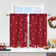 thumbnail image 1 of Christmas Kitchen Curtains, Gold Snowflake Foil Print Christmas Tier Curtains 36 Inch Length, Rod Pocket Red Christmas Curtains for Kitchen, 26" W x 36" L, 2 Panels, 1 of 6
