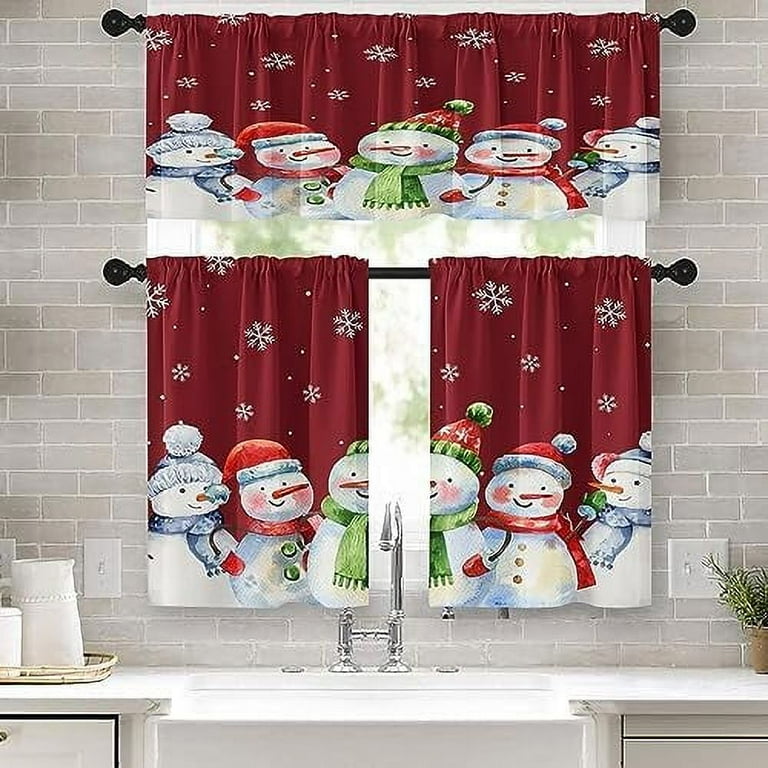 Christmas kitchen curtains discount