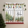 thumbnail image 1 of Christmas Kitchen Curtains Sets for Windows Christmas Trees Curtain Sink Window Valance 3 Piece Set Kitchen Decor Tier Curtains 3 Panels for Living Room Bedroom, 1 of 6