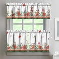 thumbnail image 1 of Christmas Kitchen Curtains and Valances Set of 3,Red Christmas Elk Snowflake Christmas Kitchen Decor, Winter Xmas Curtains and Valances Short Curtain Set for Kitchen Bedroom Holiday Decor 24 Inch, 1 of 6