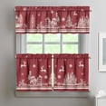 thumbnail image 1 of Christmas Kitchen Curtains and Valances Set of 3,Red Christmas Elk Snowflake Christmas Kitchen Decor, Winter Xmas Curtains and Valances Short Curtain Set for Kitchen Bedroom Holiday Decor 24 Inch, 1 of 6