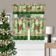 thumbnail image 1 of Christmas Kitchen Curtains Winter Green Valances for Bathroom Windows Flower Kitchen Curtains 3 Piece Set for Window Christmas Kitchen Decor and Valances Set, 1 of 6