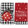 thumbnail image 1 of Christmas Kitchen Dish Towel 18 x 26 Inch Plaid Xmas Ball Snowflake Dishcloth Merry Christmas Decorative Hand Drying Tea Towel for Xmas Winter Kitchen Cooking Baking Bathroom, 2Pcs, 1 of 6