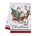 thumbnail image 1 of Christmas Kitchen Dish Towel/Holiday Tea Towel Set – Decorative dish towels printed with Christmas tree designs, perfect for holiday table settings, 1 of 2