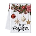 thumbnail image 1 of Christmas Kitchen Dish Towel/Holiday Tea Towel Set – Decorative dish towels printed with Christmas tree designs, perfect for holiday table settings, 1 of 2