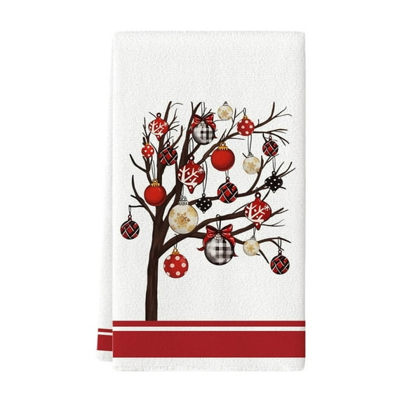 Christmas Kitchen Hand Towel – 15.8x23.6 in Soft Hanging Dish Towel with Cute Ghost Design, Quick-Dry Towel for Sink, Bathroom, or Holiday Gift