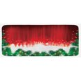 thumbnail image 1 of Christmas Kitchen Mat, Blurry Xmas Carol Background Santa Fir Rudolph Annual Festival Image, Plush Decorative Kitchen Mat with Non Slip Backing, 47" X 19", Red Green White, by Ambesonne, 1 of 1