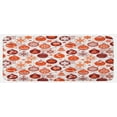 thumbnail image 1 of Christmas Kitchen Mat, Classical Themed Old Fashioned Celebration Carols Winter Design Patterns, Plush Decorative Kitchen Mat with Non Slip Backing, 47" X 19", White and Vermilion, by Ambesonne, 1 of 1