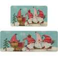thumbnail image 1 of Christmas Kitchen Mat, Merry Christmas Gnome Kitchen Rugs Set of 2, Holiday Low-Profile Washable Non-Slip Floor Mats for Winter Christmas Kitchen Decor - 17x29 and 17x47 Inch, 1 of 6