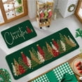 thumbnail image 1 of ‌Christmas Kitchen Mats Set - 2 Pcs Non-Slip L-Shaped Rugs,Anti-Fatigue Mat Set for Floor,Bathroom,Living Room & Doorway - Vintage Xmas Decor Indoor/Outdoor Use(16"x24"+16"x48") ‌, 1 of 6