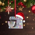 thumbnail image 1 of Christmas Kitchen Mixer Ornament, Cooking Machine Hanging Decoration with LED String Lights and Santa Hat, Funny Christmas Tree Pendant and Car Hanging Holiday Decor, 1 of 5