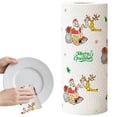 thumbnail image 1 of Christmas Kitchen Paper Towels,Disposable Oil Absorbent Liner, Holiday Kitchen Towels 3 Ply Thicker,Reusable Paper Towel for Business Resturant,Countertops Cleaning, Cooking & Baking Cleanup(A), 1 of 6