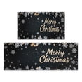 thumbnail image 1 of Christmas Kitchen Rug Set of 2 Absobent Kitchen Mats for Floor,Merry Christmas Winter Snowflake Kitchen Floor Mats for Bathroom,Room Bedroom (47x17+30x17in), 1 of 7